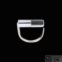 Buch & Deichmann. Sterling Silver Ring with Acrylic Glass - 51mm.