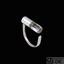 Buch & Deichmann. Sterling Silver Ring with Acrylic Glass - 55mm.
