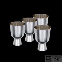 C.C. Hermann - Copenhagen. Set of four Sterling Silver Cocktail Cups.