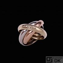 Cartier. 14k Tri-Color Gold  'Trinity' Ring.