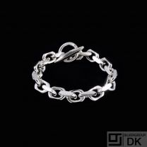 Chr. Veilskov. Sterling Silver Anchor Chain Bracelet. 48 g.