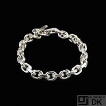 Chr. Veilskov - Copenhagen. Sterling Silver Anchor Chain Bracelet. 42g.