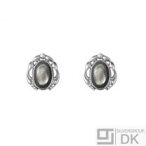 Georg Jensen. Sterling Silver Ear Clips of the Year with black MOP - Heritage 2020