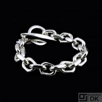 Danish Anchor Chain Sterling Silver Bracelet. 76 g.