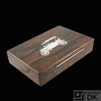 Danish Rio Rosewood Box with Inlaid Sterling Silver - 1960s