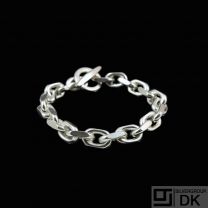 Danish Sterling Silver Anchor Chain Bracelet. 52,3g.
