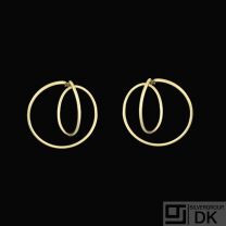 Hans Hansen. 14k Gold  'Alliance' Earrings - Allan Scharff.