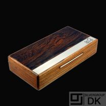 Rio Rosewood Box with Inlaid Sterling Silver - Denmark - 1960s