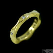 Georg Jensen. 18k Gold Ring with Diamonds #1261 - Mirror - Maria Berntsen.