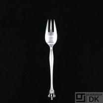 Sterling Silver Pastry Fork. Danish Crown / Dansk Krone.