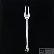Sterling Silver Meat Fork, 20 cm. Danish Crown / Dansk Krone.