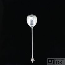 Sterling Silver Jam Spoon. Danish Crown / Dansk Krone.