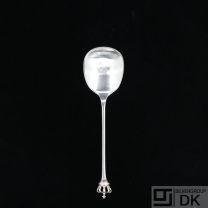 Sterling Silver Sugar Spoon. Danish Crown / Dansk Krone.