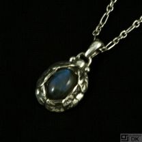 Georg Jensen Sterling Silver Pendant of the Year 1997 with Labradorite