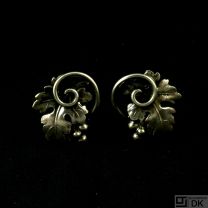 Gran & Laglye. Art Nouveau Silver Ear Clips.