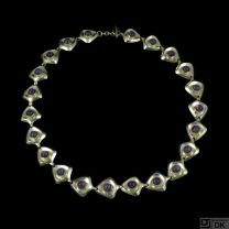 Hermann Siersbøl. Danish Sterling Silver Necklace With Amethyst. 1960s