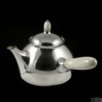 Georg Jensen Hammered Sterling Silver Tea Pot #80B - 1933-44 Hallmarks