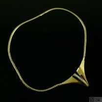 Ole Lynggaard 14k Gold Necklace with Diamonds 0.15ct