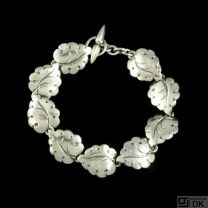 N.E. From. Sterling Silver Leaf Bracelet.
