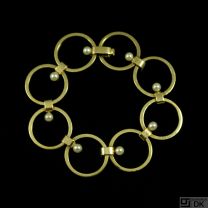 Hans Hansen. 14k Gold Bracelet with Pearls #215