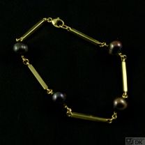 8k Gold Bracelet with Freshwater Cultured Pearls