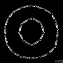 Georg Jensen Sterling Silver Necklace & Bracelet Set #391