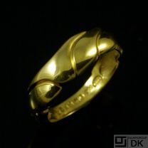 Georg Jensen 18k Gold Ring #862A - size 55mm - Ole Kortzau 