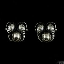 Georg Jensen Sterling Silver Ear Clips - Heritage 1994