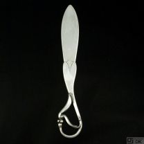 Georg Jensen Sterling Silver Paper Knife - Ornamental/ Pyntebestik #122 - 1933-44 Hallmarks