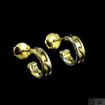 Georg Jensen 18k Yellow and White Gold Earrings - FUSION