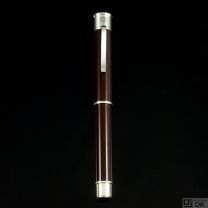 Georg Jensen Sterling Silver Fountain Pen - Bur​gundy Chinese Laquer