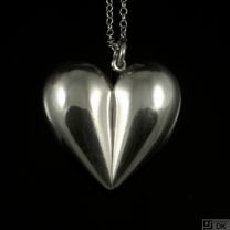Georg Jensen Sterling Silver Artist Heart Pendant 2007 - Large version