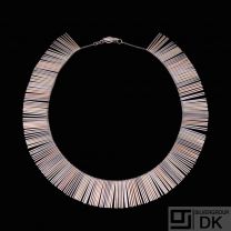 Eigil Jensen for A. Michelsen. Sterling Silver 'Rainbow' Necklace - 46cm.