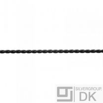 Georg Jensen Braided Leather Bracelet - Black 35 cm