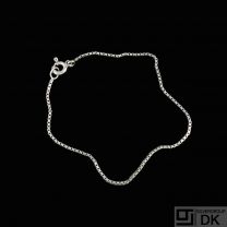 Georg Jensen. 14k White Gold Chain Bracelet - 15 cm. / 5,9''