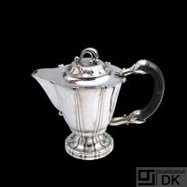 Georg Jensen. Antique 830s Silver Coffee Pot #4 - Anno 1919.