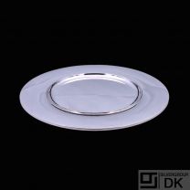 Georg Jensen. Hammered Sterling Silver Charger Plate #587C - Johan Rohde.