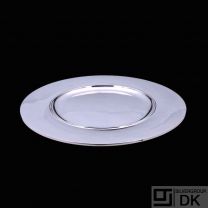 Georg Jensen. Hammered Sterling Silver Charger Plate #587C - Johan Rohde.