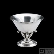 Georg Jensen. Oval Footed Sterling Silver Bowl #6.
