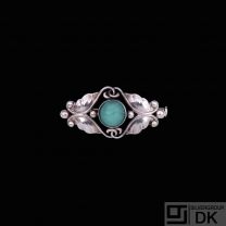 Georg Jensen. Sterling Silver Brooch #224 with Amazonite.