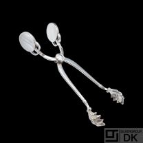 Georg Jensen. Sterling Silver Ice Tongs 284 - Parallel / Relief.