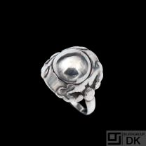 Georg Jensen. Sterling Silver Ring #11A with Silver Ball.