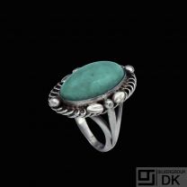 Georg Jensen. Sterling Silver Ring #1 with Amazonite.