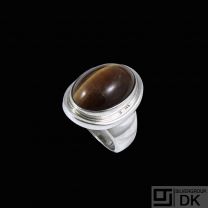 Georg Jensen. Sterling Silver Ring with Tiger's Eye #46A - Harald Nielsen
