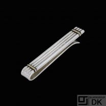 Georg Jensen. Sterling Silver Tie Bar / Clip with 18k Gold #156.