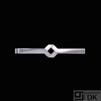 Georg Jensen. Sterling Silver Tie Clip / Bar with Onyx #202.