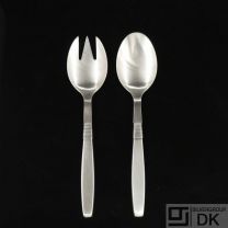 Svend Weihrauch - F. Hingelberg. Silver Salad Serving Set w/ Steel, Small. No. 18.