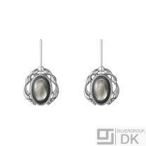 Georg Jensen. Sterling Silver Earrings of the Year with black MOP - Heritage 2020