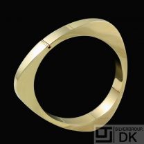 MOLTKE Jewelry - Denmark. 14k Gold Hindged Bangle.