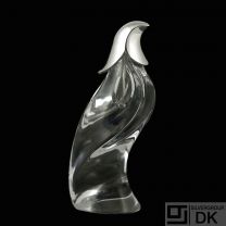 Georg Jensen. Crystal Flacon / Perfume Bottle with Silver Cap #1334 - Allan Scharff